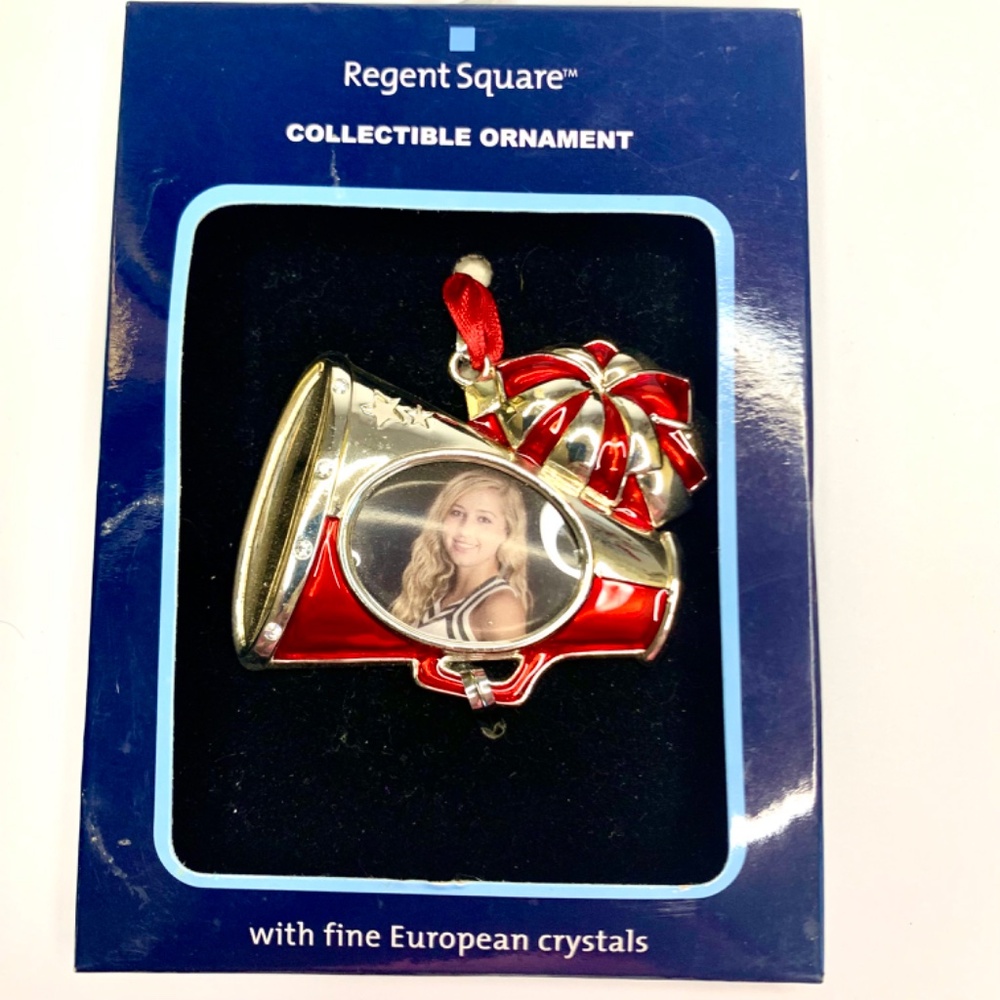 Regent Square Collectible Christmas Holiday Cheerleader Megaphone red ornament - Picture 4 of 7